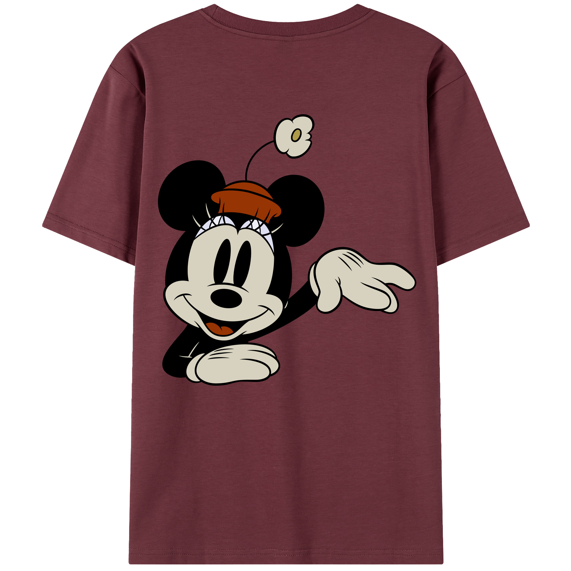 （画像用） ミッキーマウス Mickey Mouse 綿100％半袖Tシャツ（背面プリント）